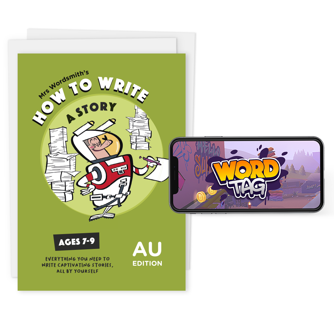 How to Write a Story Ages 7-9 + 3 months of Word Tag Video Game