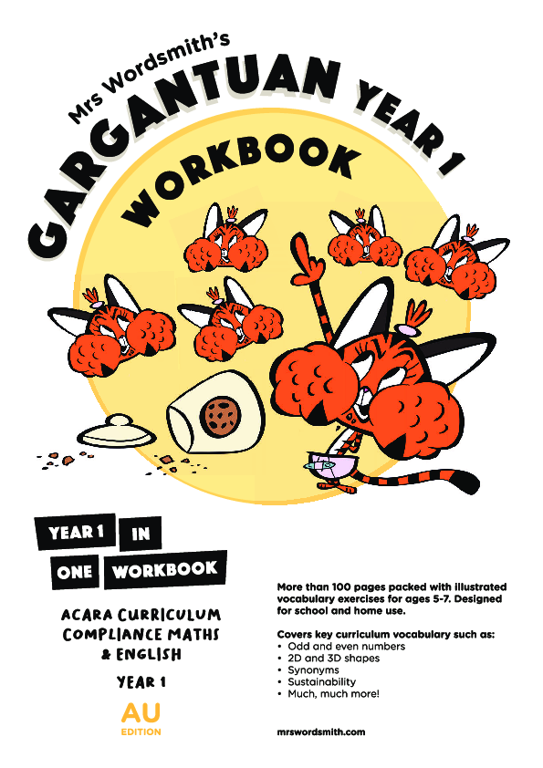 Gargantuan School Year 1 Homeschool Workbook - Mrs Wordsmith