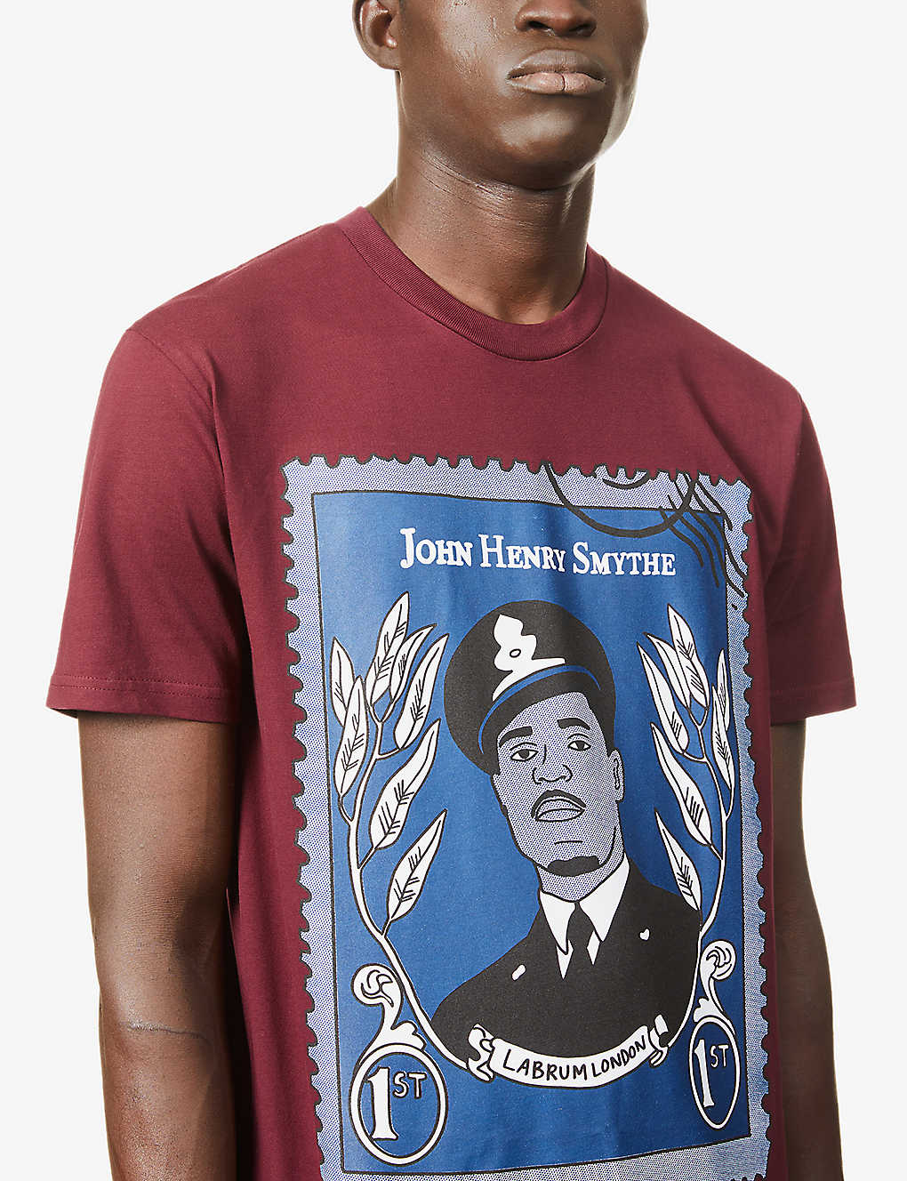 JOHN HENRY SMYTHE STAMP TEE  RED