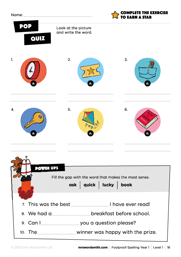 Spelling Targeted Practice Year 1 Printable Worksheets