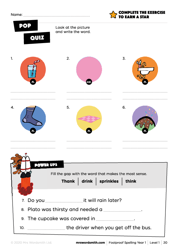 Spelling Targeted Practice Year 1 Printable Worksheets