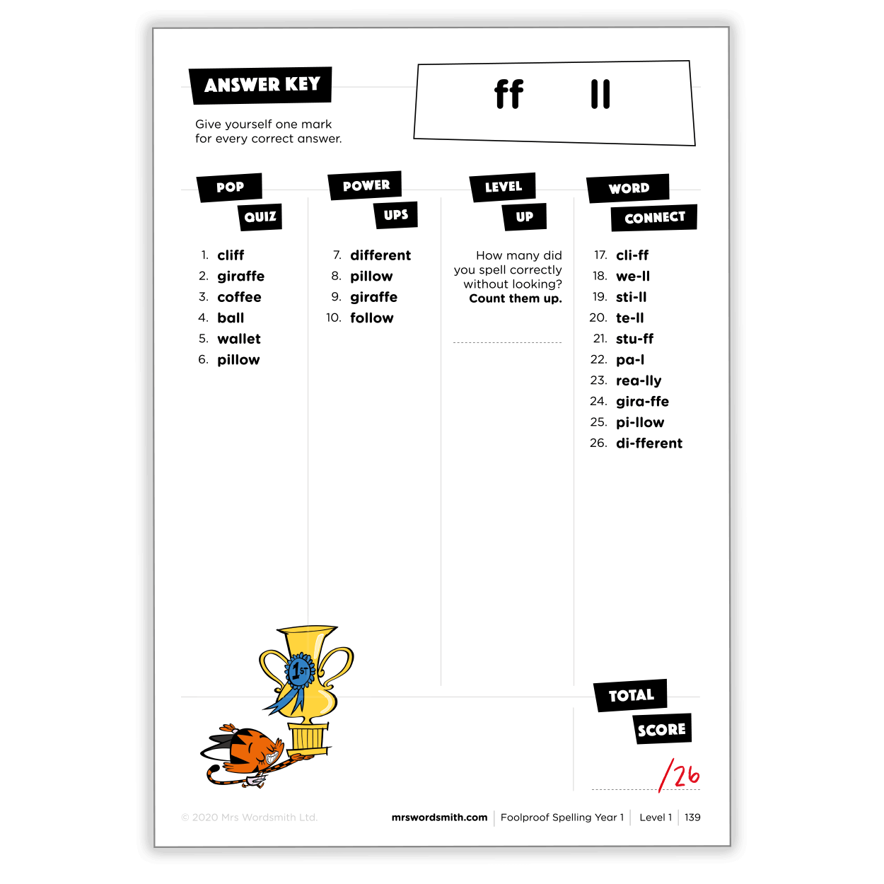 Spelling Targeted Practice Year 1 Printable Worksheets