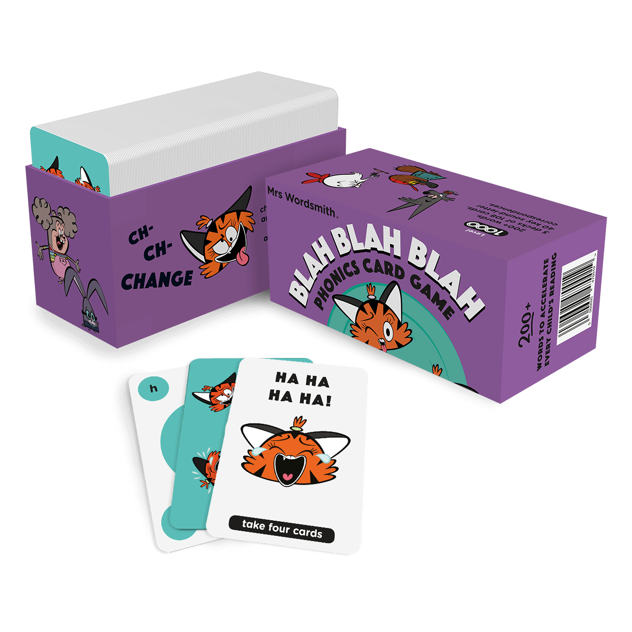 Blah Blah Blah Phonics Card Game - helps kids to learn to read