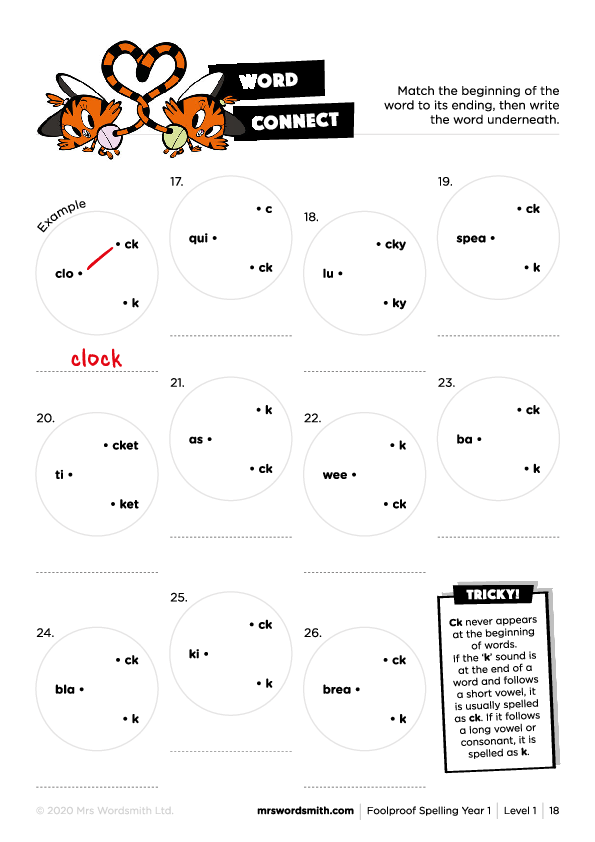 Spelling Targeted Practice Year 1 Printable Worksheets