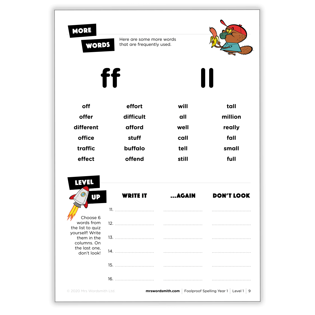 Spelling Targeted Practice Year 1 Printable Worksheets